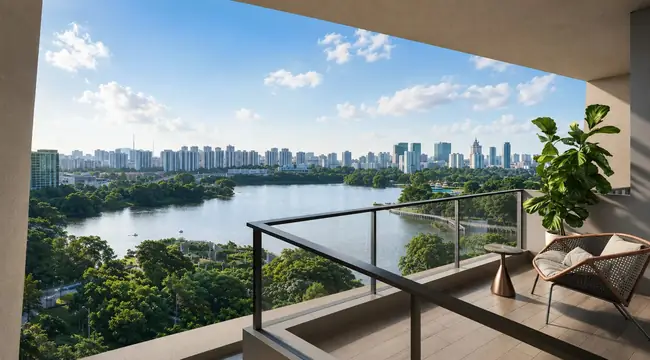 View of Jurong Lake from a Lucerne Grand balcony
